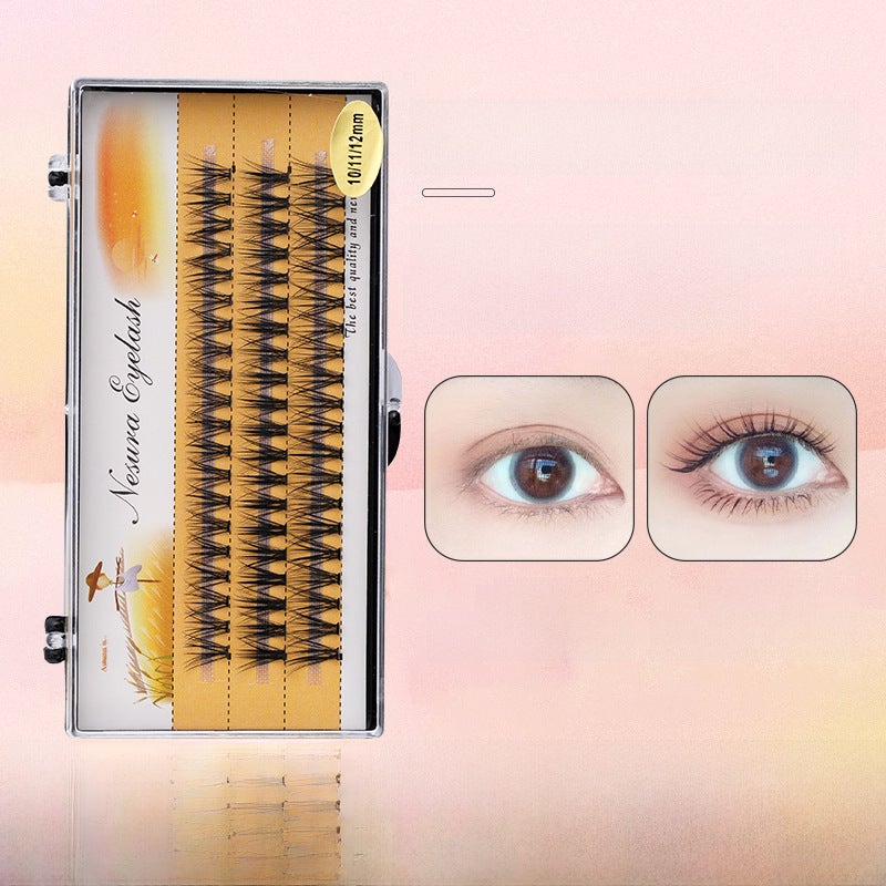 Generic Natural Curl Eyelash Extensions, Multi-Size, Lightweight 10P 