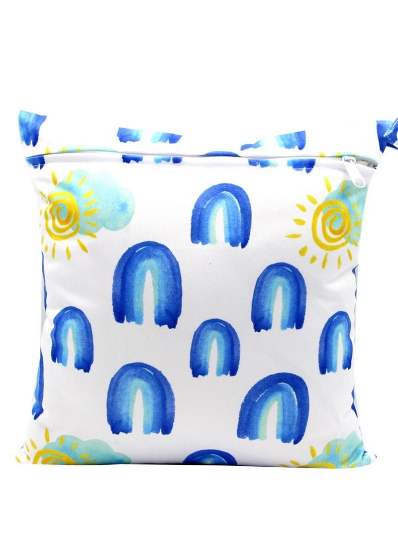 Asenappy Asenappy Cartoon Printed Stroller Single Zipper Car Hanging Bag Stroller Hanging Bag Multi-functional Diaper Storage Bag 