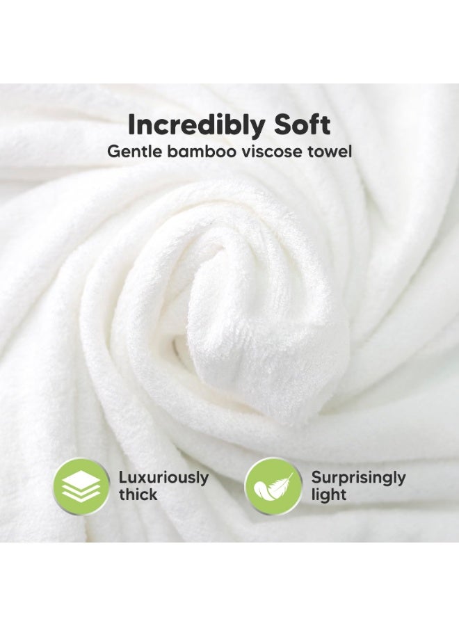 منشفة أطفال بغطاء رأس - منشفة أطفال من الخيزران - منشفة من الخيزران العضوي - مناشف أطفال - منشفة كبيرة بغطاء رأس من الخيزران - مناشف حمام أطفال بغطاء رأس للبنات والرضع والأولاد حديثي الولادة والأطفال الصغار (دب) - Image 2