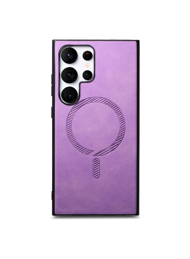 اس-توب جراب لهاتف Samsung Galaxy S25 Ultra 5G بلون سادة ريترو Magsafe غطاء خلفي من البولي يوريثان - Image 2