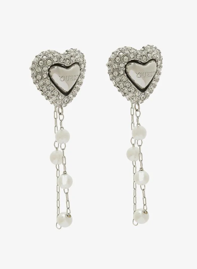 GUESS Pearl Chain Drop Earrings