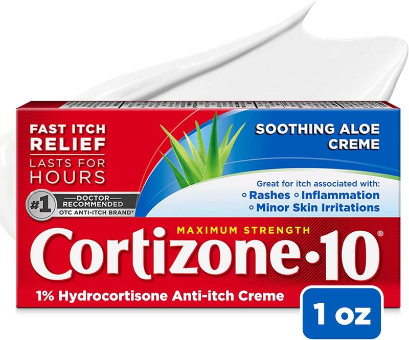 Cortizone 10 Cortizone 10 Maximum Strength Anti-Itch Cream with Soothing Aloe, 1% Hydrocortisone Creme, 1 oz. 