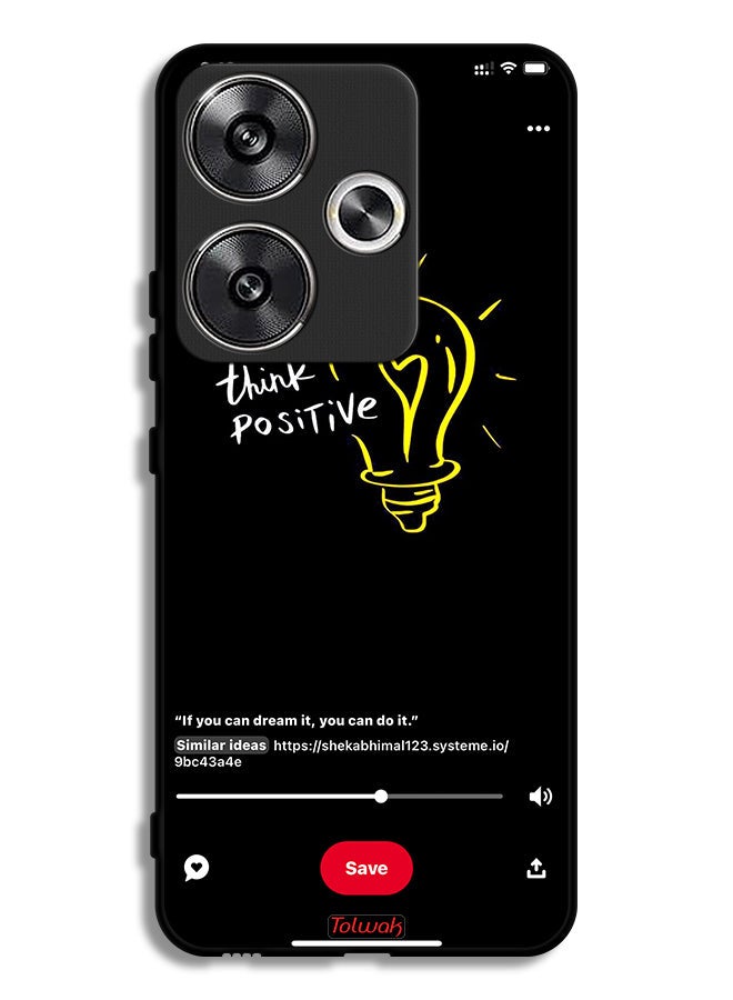 Tolwak Xiaomi Redmi Turbo 3 5G Protective Case Cover Think Positive - Image 1