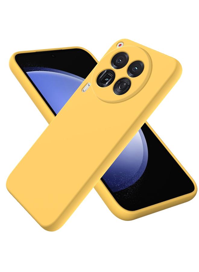 For Tecno Camon 30 Premier Pure Color Liquid Silicone Shockproof Phone Case(Yellow)