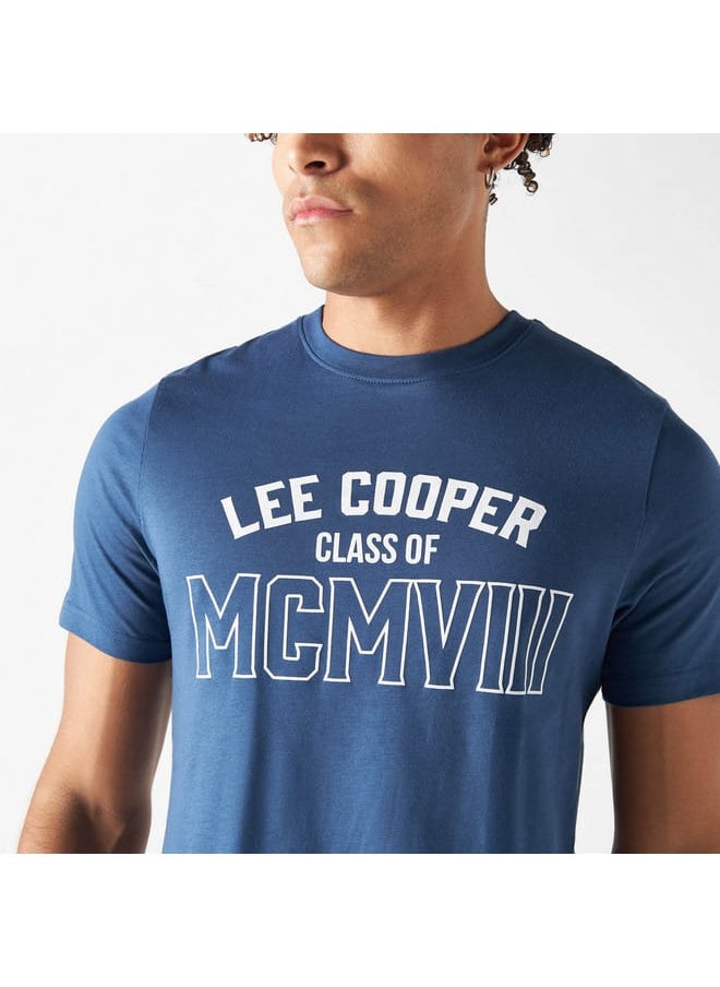 Lee Cooper Lee Cooper Logo Print Crew Neck T-shirt with Short Sleeves  - Image 4