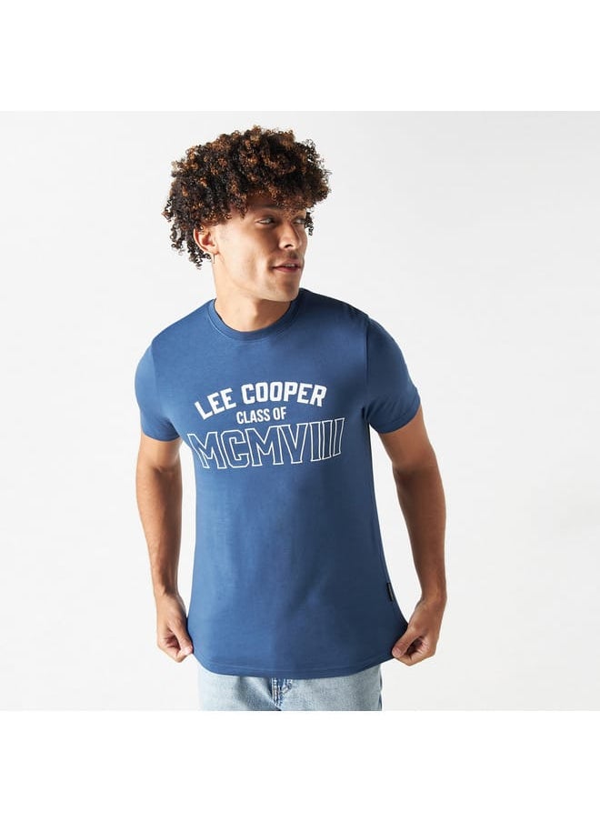 Lee Cooper Lee Cooper Logo Print Crew Neck T-shirt with Short Sleeves  - Image 1