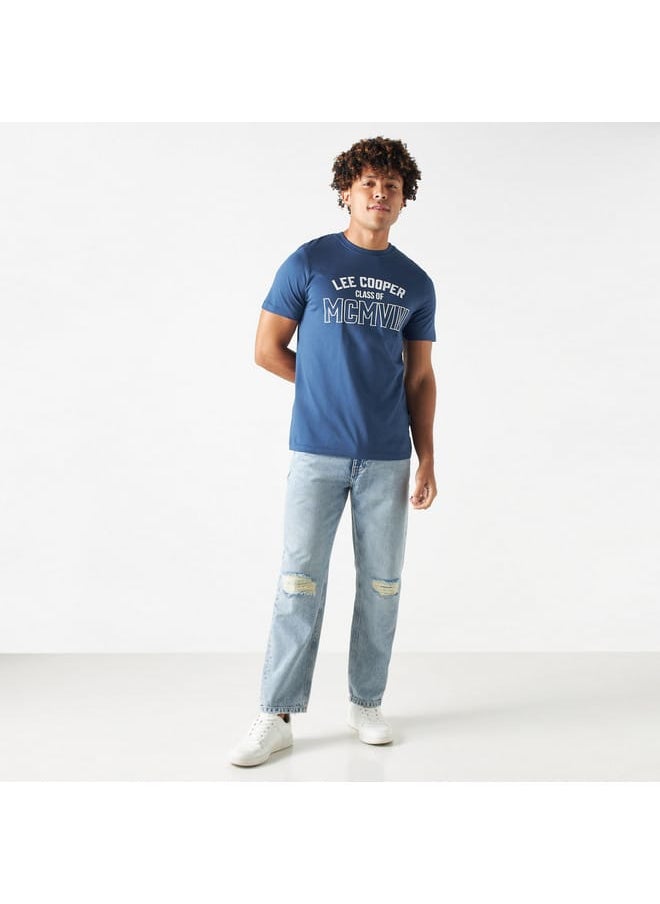 Lee Cooper Lee Cooper Logo Print Crew Neck T-shirt with Short Sleeves  - Image 2