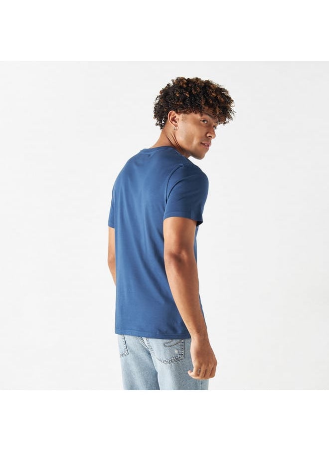 Lee Cooper Lee Cooper Logo Print Crew Neck T-shirt with Short Sleeves  - Image 3