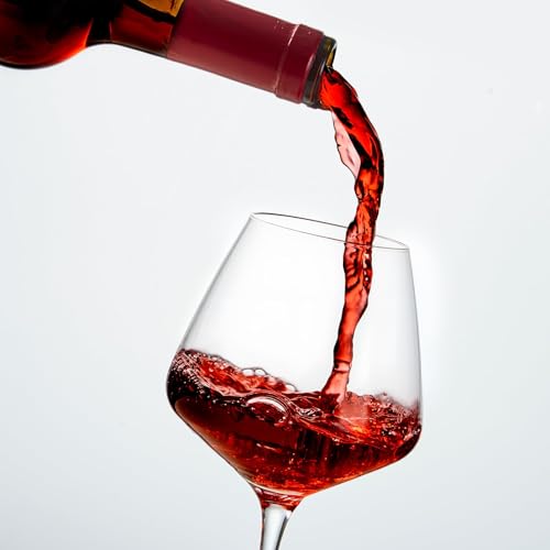 Haoxishui Burgundy Wine Glasses Set of 416oz Hand Blown White Red Wine Glasses Clear LeadFree Glassware for Women Men Wedding Gifts Birthday - Image 3
