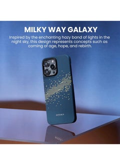 PITAKA Case for iPhone 15 Pro Max Compatible with MagSafe, Slim & Light iPhone 15 Pro Max Case 6.7-inch with a Case-Less Touch Feeling, 1500D Aramid Fiber [StarPeak MagEZ Case 4 - Milk Way Galaxy]  - Image 4