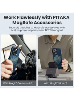 PITAKA Case for iPhone 15 Pro Max Compatible with MagSafe, Slim & Light iPhone 15 Pro Max Case 6.7-inch with a Case-Less Touch Feeling, 1500D Aramid Fiber [StarPeak MagEZ Case 4 - Milk Way Galaxy]  - Image 3