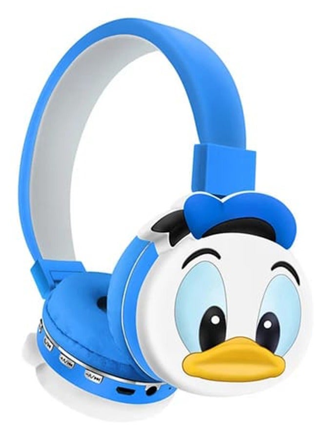 Cartoon Cute Duck Kids Children Bluetooth Headphones, Wireless Headphones with Reduce the noise Microphone Kids Foldable Headphones for School Travel Gift Headset for Children - Image 2