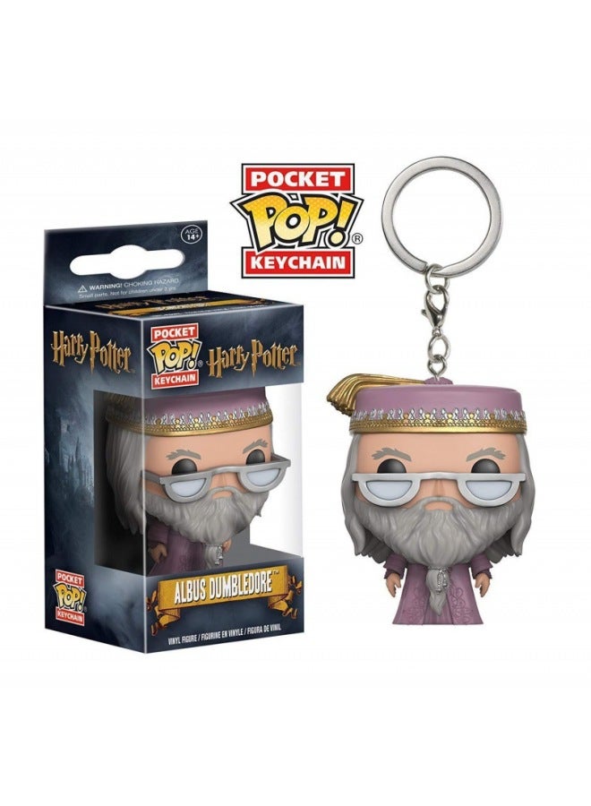 Harry Potter #1 Dobby Snape Voldemort Dumbledore Hand-made Model Keychain Keychain-Color:Dumbledore Keychain - Image 1