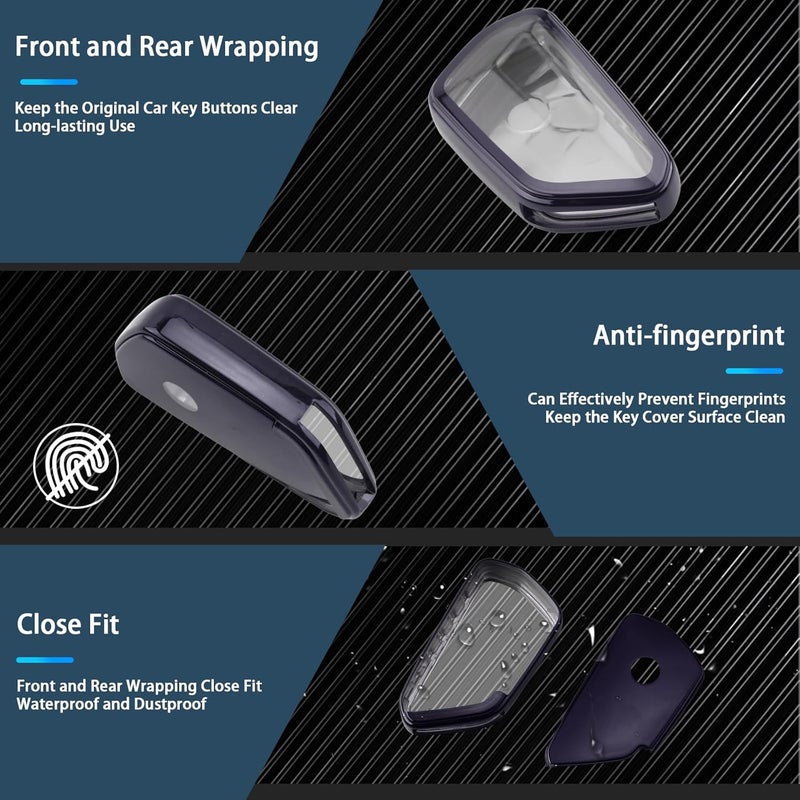 RUIYA Compatible with VW Tiguan 3 | Passat B9 2024 2025 2026 Car Key Cover, Tiguan 2025 2026 TPU Key Cover Key Cover Replacement Remote Control Case Cover Tiguan Accessories - Image 2