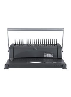 Deli Deli E3871 Black Integral Binding Machine | 12 Sheets Punching & 350 Sheets Binding Capacity | A4 Document Size | 21 Holes | Ideal for Office & School Use  - Image 3