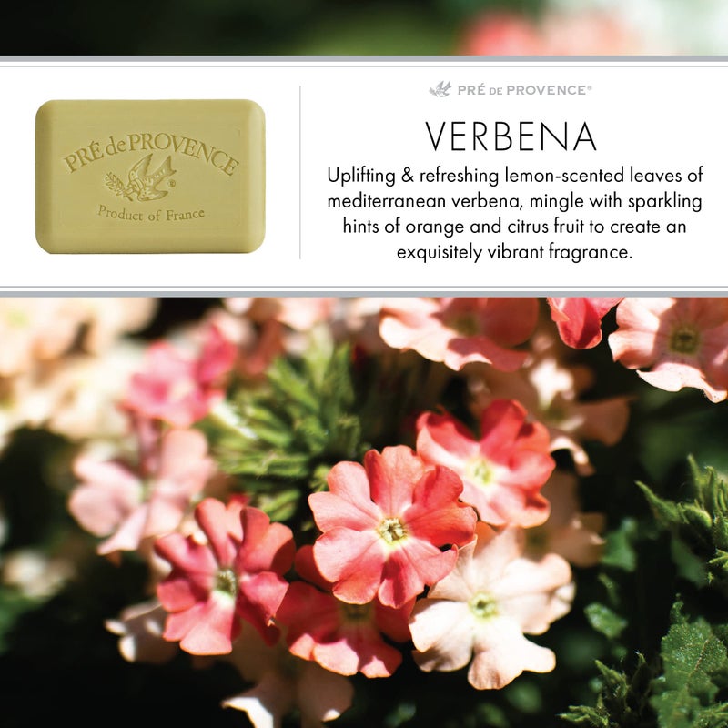 Pre de Provence Artisanal Soap Bar, Enriched with Organic Shea Butter, Natural French Skincare, Quad Milled for Rich Smooth Lather, 8.8 Ounce, Verbena - Image 5