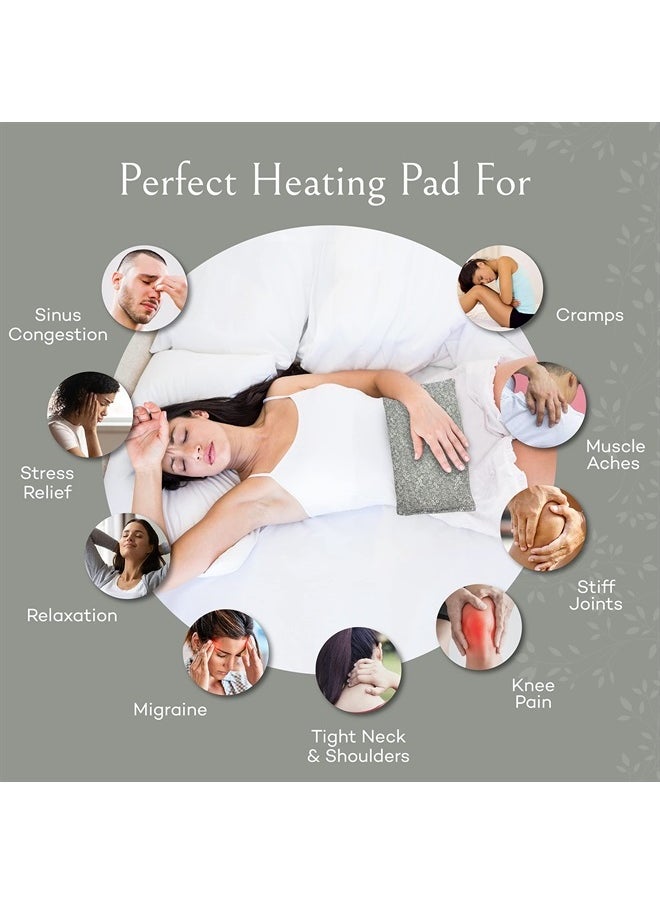 Sacksy Thyme - SacksyThyme Microwave Heating Pad for Cramps, Back, Neck, Shoulders, Leg Pain - Reusable Heat Pack, Hot Moist Microwavable Therapy Pack - Unscented Flaxseed Hot Compress Made in USA (Size: 12" x 7") - Image 1