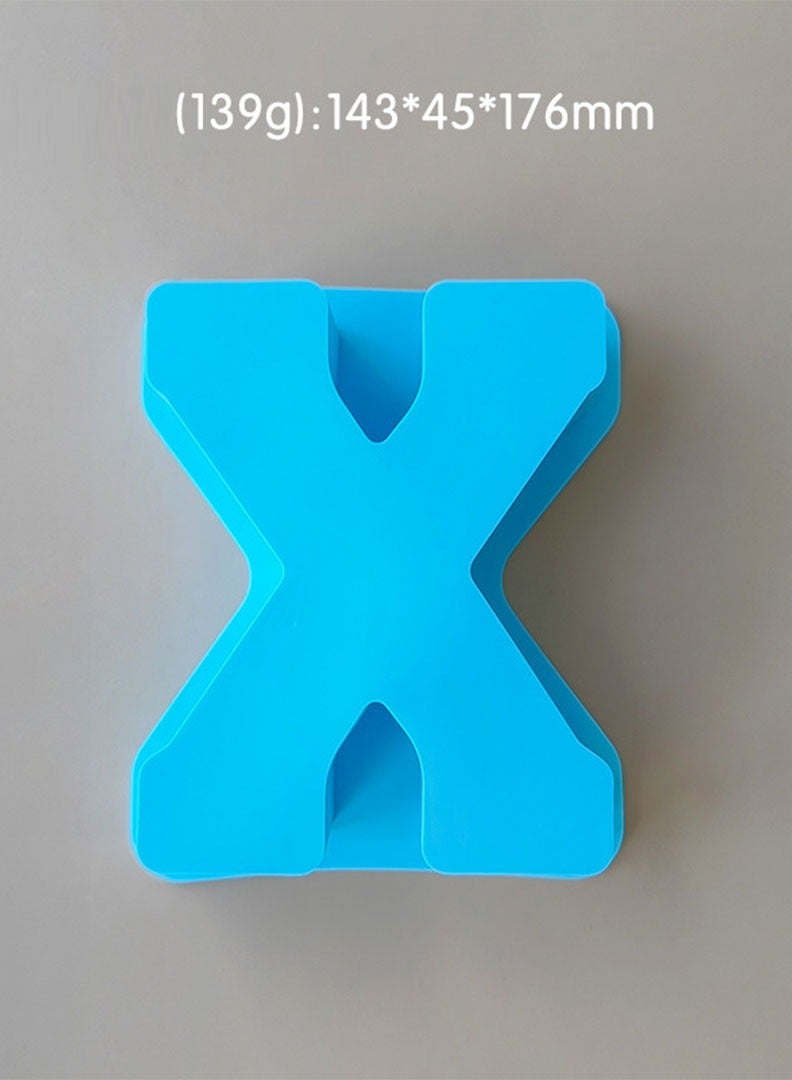 قالب سيليكون كبير متعدد الاستخدامات على شكل حرف X لصنع الراتنج والشوكولاتة والشمع والصابون – مقاوم للحرارة وقابل لإعادة الاستخدام