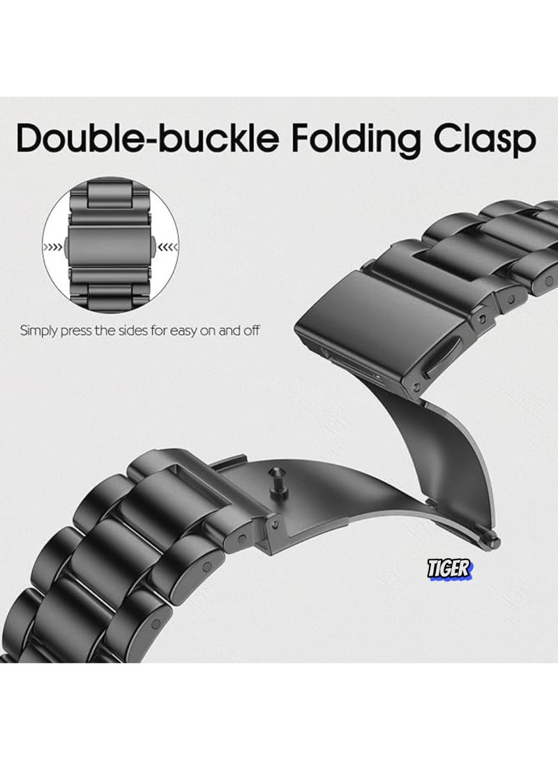 TIGER Stainless Steel Band Compatible with Samsung Galaxy Watch Ultra 47mm – Elegant Metal Strap for Samsung Galaxy Watch Ultra Bands, Classic Business Design, Leisure, and Stylish Look for Men & Women - Image 2