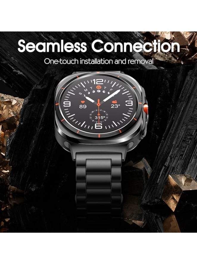 TIGER Stainless Steel Band Compatible with Samsung Galaxy Watch Ultra 47mm – Elegant Metal Strap for Samsung Galaxy Watch Ultra Bands, Classic Business Design, Leisure, and Stylish Look for Men & Women - Image 4