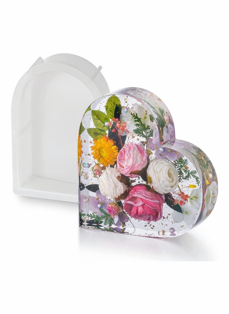 Y&D Resin Moulds Heart, for Flowers, Deep Moulds, Large Silicone Casting  - Image 1