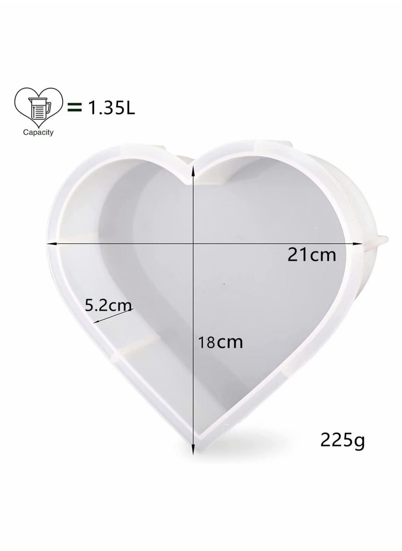 Y&D Resin Moulds Heart, for Flowers, Deep Moulds, Large Silicone Casting  - Image 2