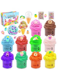 Haidue Butter Slime Kit 10 Pack Pre Made Sludge Toy for Party Favors, Super Soft and Non-Sticky,Gifts for Kids  - Image 1