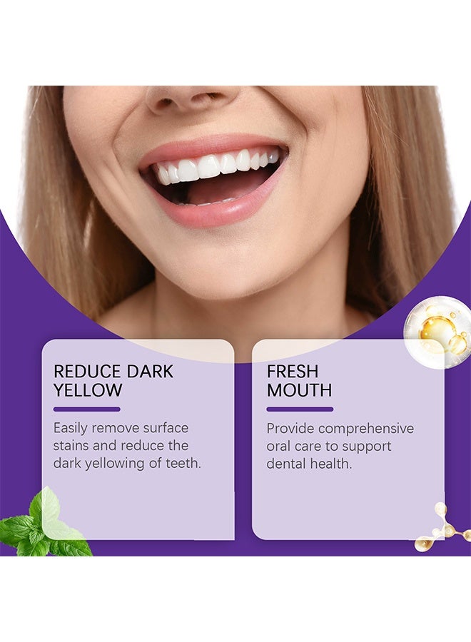 ORALHOE Purple Teeth Restoration Mineral Powder, Mineral Tooth Powder, Dental Restoration Mineral Powder Effective In Strengthening Teeth And Gums 50g - Image 3