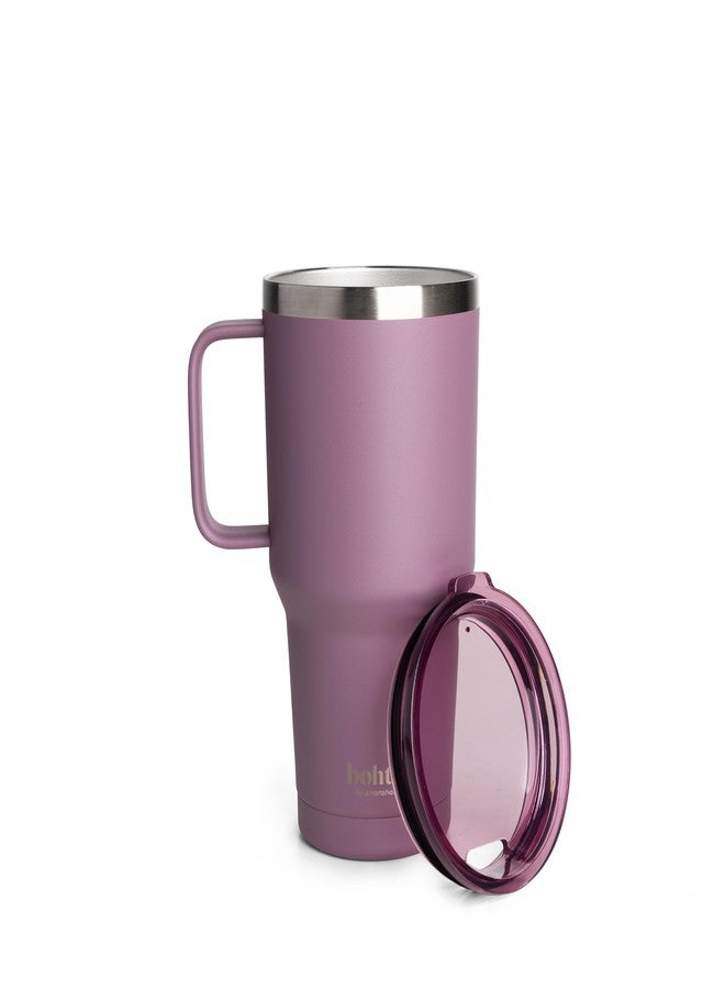 Smartshake Bohtal Nomad Tumbler, 900ml / 30 oz, Keeps Drinks Hot for 4 Hours & Cold for 8 Hours, Double-Wall Vacuum, Fits Cupholders, Portable Tumbler (Plum) - Image 2