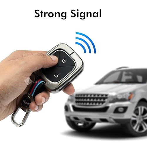 SHOPOFLUX Metal Key Cover Compatible with MG comet ev Electric 3 Button Smart Key - Image 3