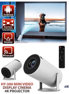 ELTRAZONE 120ANSI Lumens HD Smart Projector – Android 11 Portable Mini Cinema, 130 Inches Screen Display, 4K Home Movie Theater, Gaming, Video Presentations, 180° Rotating Screen, Mobile Phone Projection  - Image 1