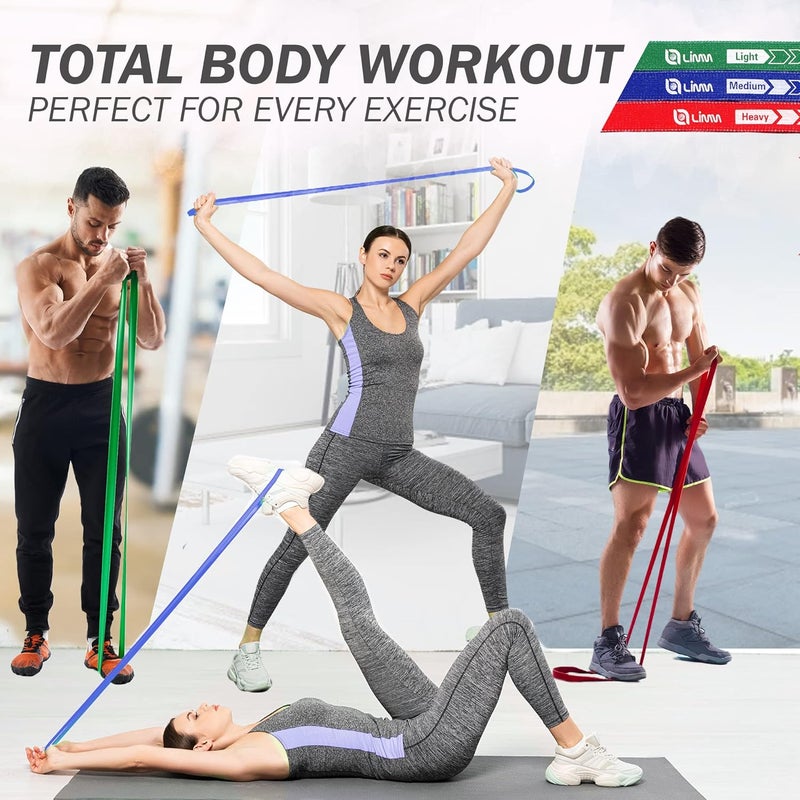 Limm Fittest Pro by Resistance Bands for Legs and Butt, Fabric Exercise Loop Bands Yoga, Pilates, Rehab, Fitness and Home Workout, Strength Bands for Booty - Image 5