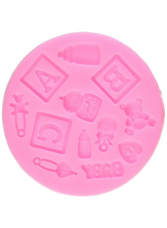 Longzang Baby Shower Fondant Silicone Candy Molds Cake Decorating Tools Small Pink - Image 4