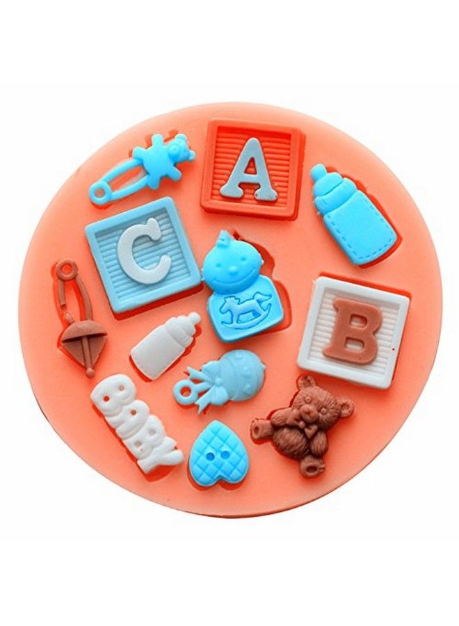 Longzang Baby Shower Fondant Silicone Candy Molds Cake Decorating Tools Small Pink - Image 3