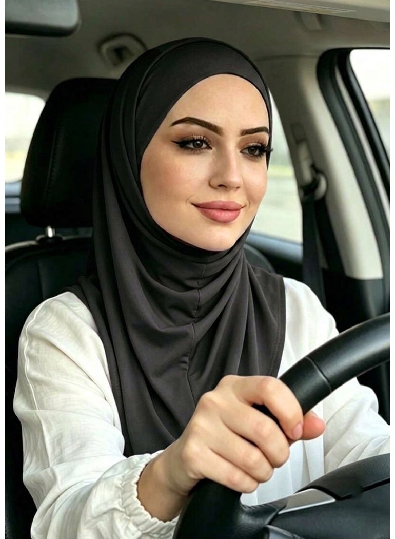1PCS حجاب مسلم للنساء التنفس حجاب خفيف الوزن تمتد حجاب فوري مناسبة للارتداء اليومي وحماية الشمس للفستان - Image 4