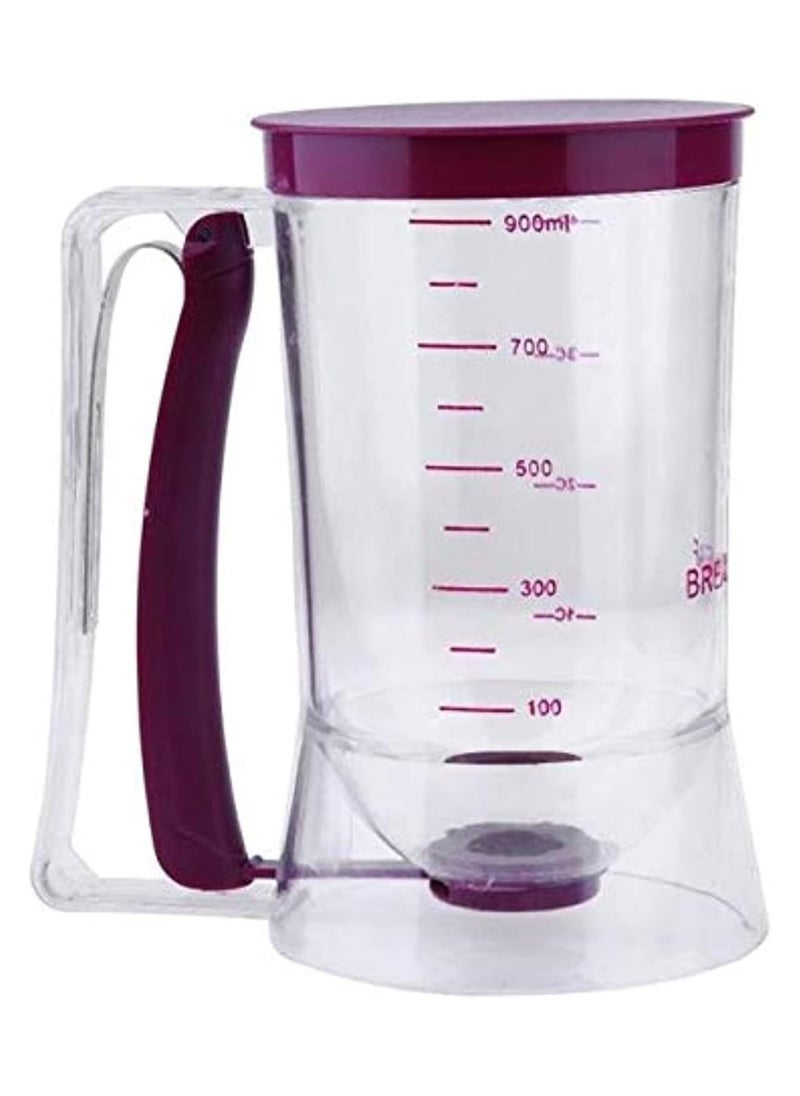 Generic - Batter Dispenser with Cream Separation Function, Perfect for Cupcakes, Pancakes, Cookies, Muffins, Waffles, 900ml Measuring Cup for Baking Tools - Image 1