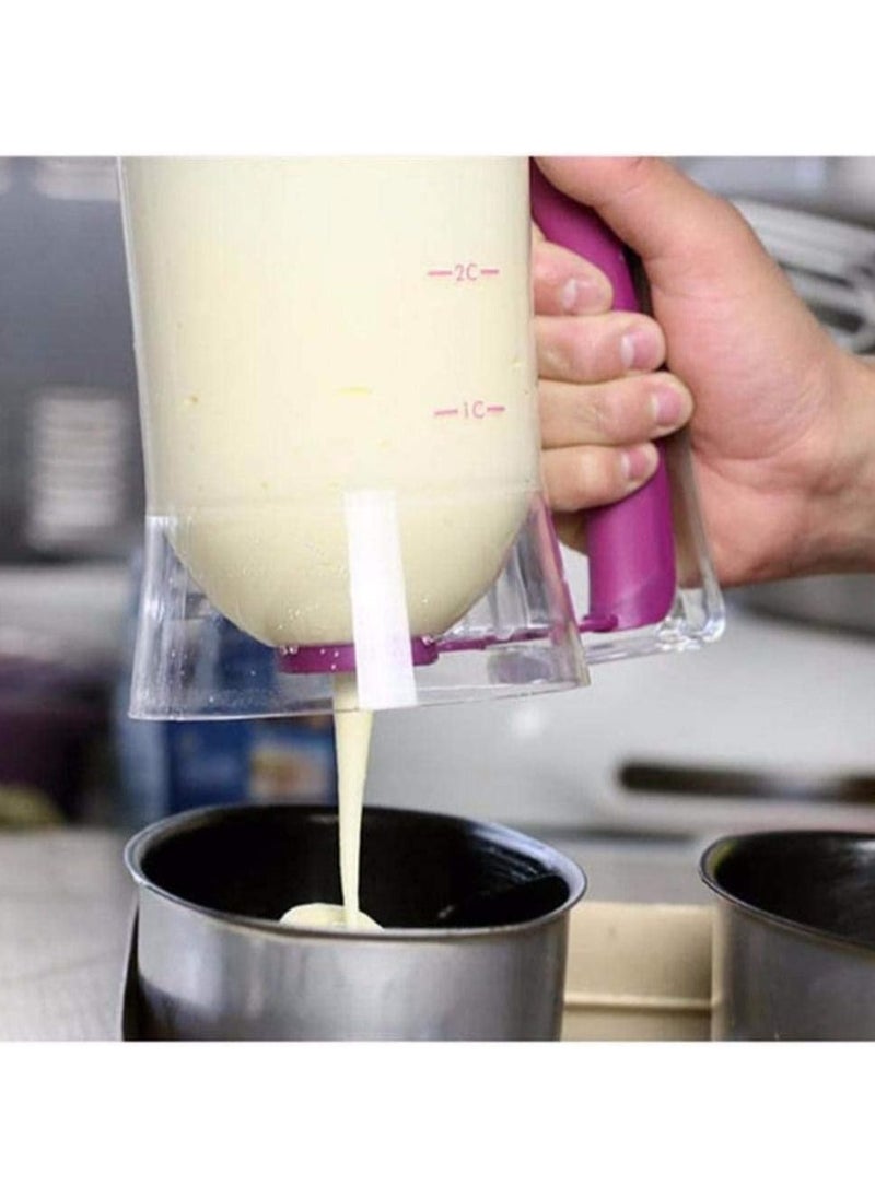 Generic - Batter Dispenser with Cream Separation Function, Perfect for Cupcakes, Pancakes, Cookies, Muffins, Waffles, 900ml Measuring Cup for Baking Tools - Image 1