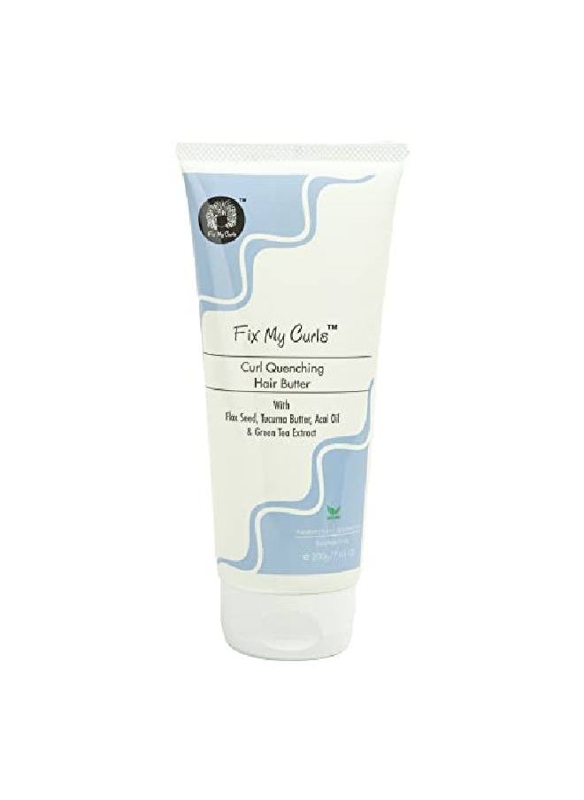 Fix My Curls - Curl Quenching Butter For Styling Curly And Wavy Hair Styling Curly And Wavy Hair Cruelty Free Vegan Frizz Control Moisture Rich & Cg Friendly (200Gm) - Image 1