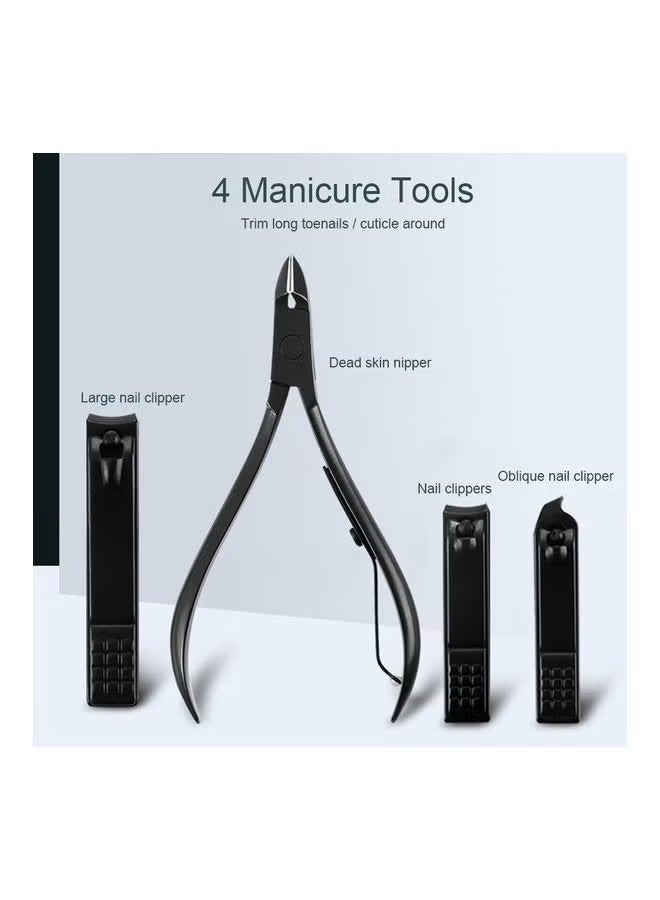 ORiTi 16 Piece Nail Clipper Cutter Set Brown and Black - Image 2