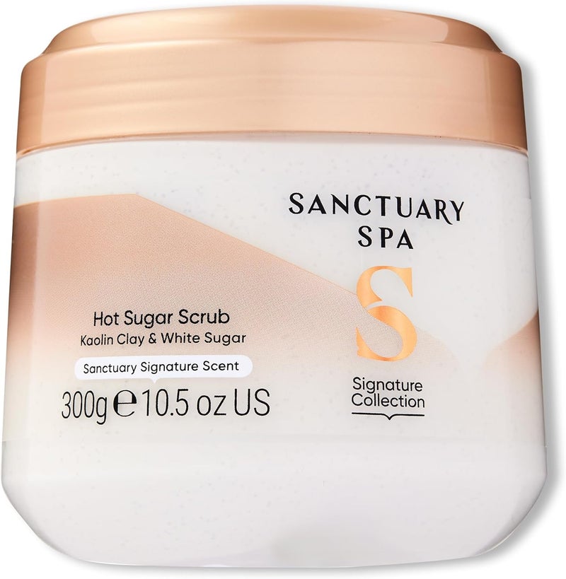 Sanctuary Spa Hot Sugar Scrub No Mineral Oil Cruelty Free and Vegan Sugar Body Exfoliator 300 ml