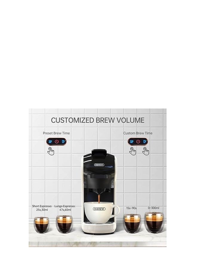 HiBREW HiBREW Coffee Machine 19 Bar 4in1 Hot & Cold Multiple Capsule Espresso Cafetera Pod Coffee Maker Dolce Milk Nexpresso Powder H1A(white)  - Image 5