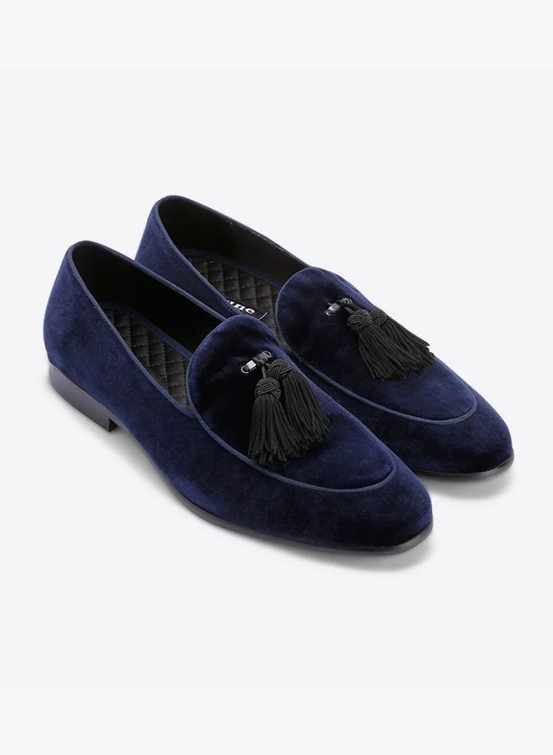 Dune LONDON Skywalk Di Velvet Tassel Details Loafers - Navy