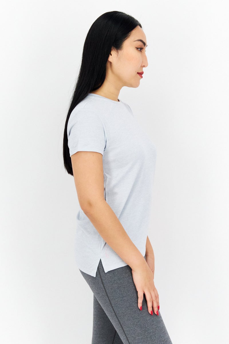 PUMA Women Sportswear Fit Short Sleeve Running T Shirt, Grey - Image 3