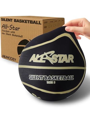 ALLINCOZY Covered Silent Basketball Fabric Cover Soft Foam Airless Basketball High Bounce NoiseFree Training Ball Gifts Packaging Safe for Indoor Activities - Image 1