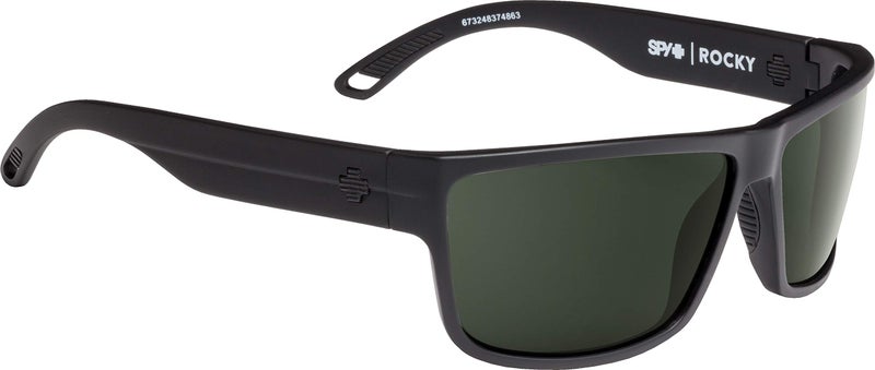 Spy Optic Rocky Sunglasses, Matte Black/Happy Gray/Green Polar, 64 mm - Image 3