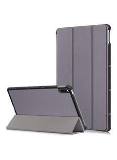 Hanayo Leather Tablet Case For Huawei Matepad 10.4 Inch With Smart Sleep/Wake (Grey)  - Image 1
