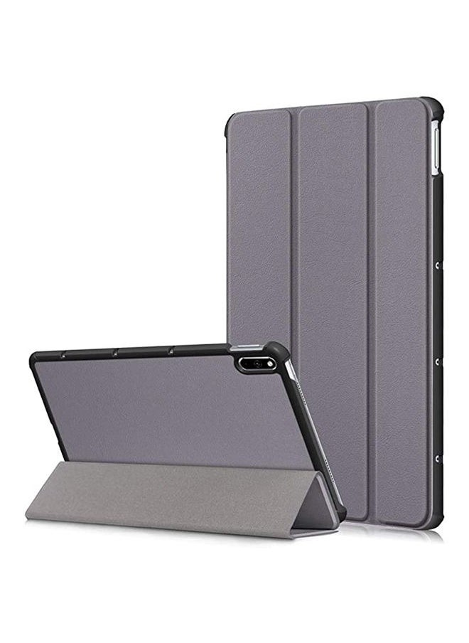 Hanayo - Leather Tablet Case For Huawei Matepad 10.4 Inch With Smart Sleep/Wake (Grey) - Image 1