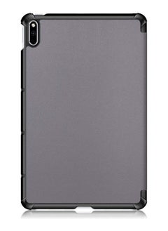 Hanayo Leather Tablet Case For Huawei Matepad 10.4 Inch With Smart Sleep/Wake (Grey)  - Image 2