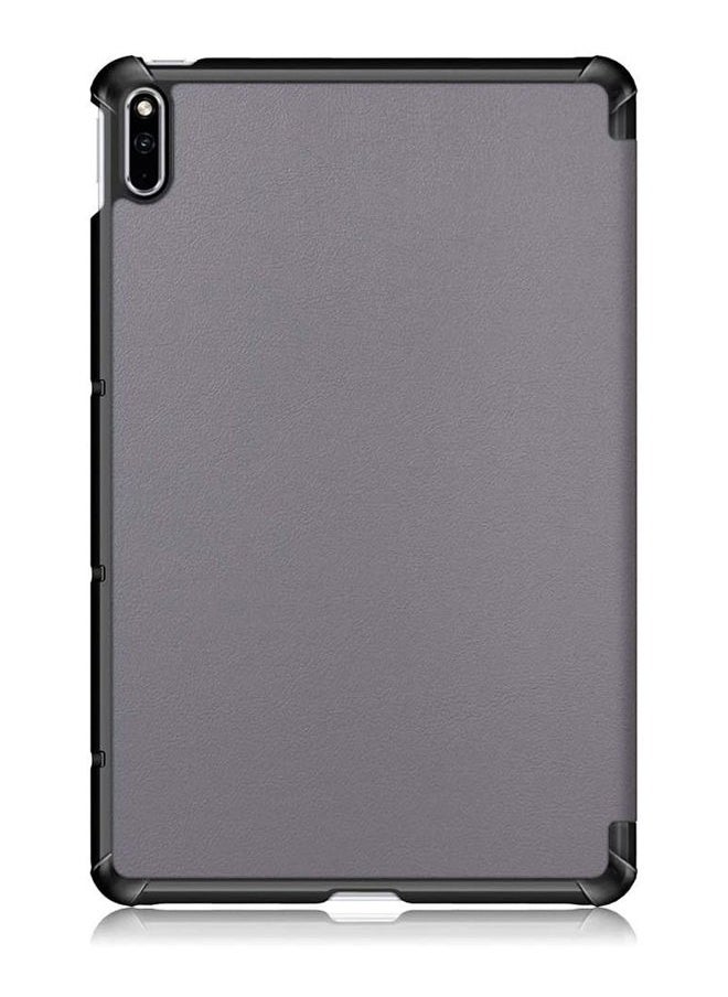 Hanayo - Leather Tablet Case For Huawei Matepad 10.4 Inch With Smart Sleep/Wake (Grey) - Image 1