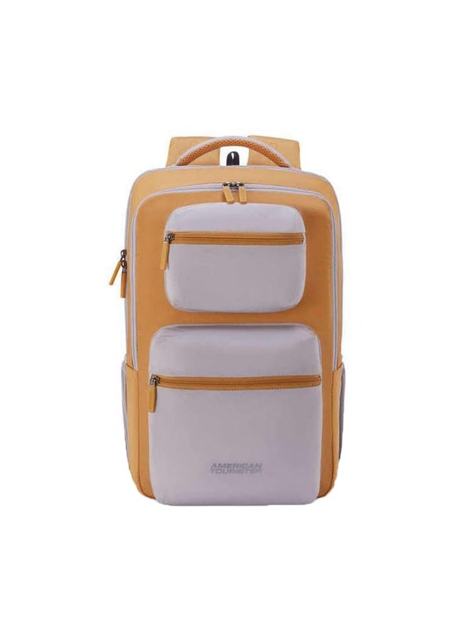 American Tourister Sigma 3.0 Style 02, 33L Volume Office 2 Compartment Laptop Backpack with Front Organizer and Spacious Interiors for Unisex - Beige - Image 1